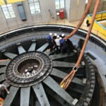 Maschinentausch Ybbs2020: Aushub Rotor Maschine 2