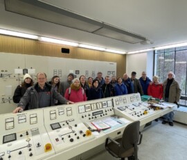 Gruppen foto in der Warte dees EVN Speicherkraftwerk Wienerbruck