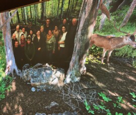 Gruppenfoto mittels Kamera integriert in ein Wildnisvideo - im Haus der Wildnis